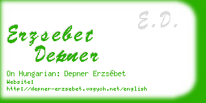 erzsebet depner business card